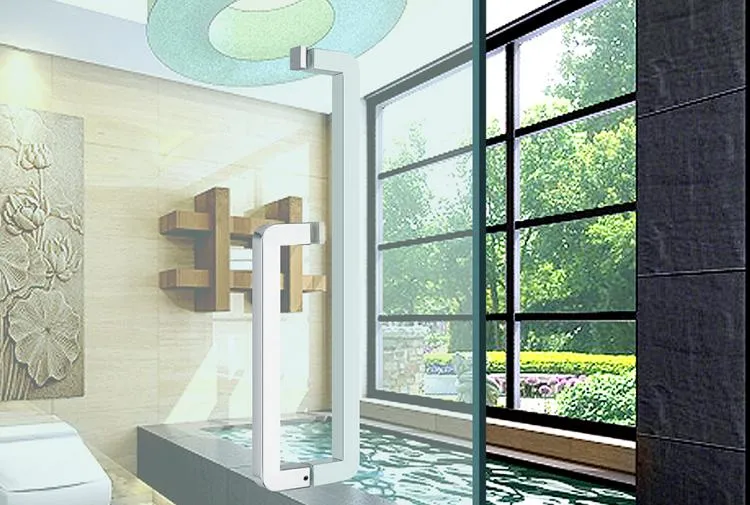 Factory-Direct-Sale High-Quality Stainless-Steel Combined Shower Glass Handle &amp; Towel Bar