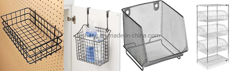 Stainess Steel Wire Mesh Basket Front Bicycle Basket and Kitchen Storage