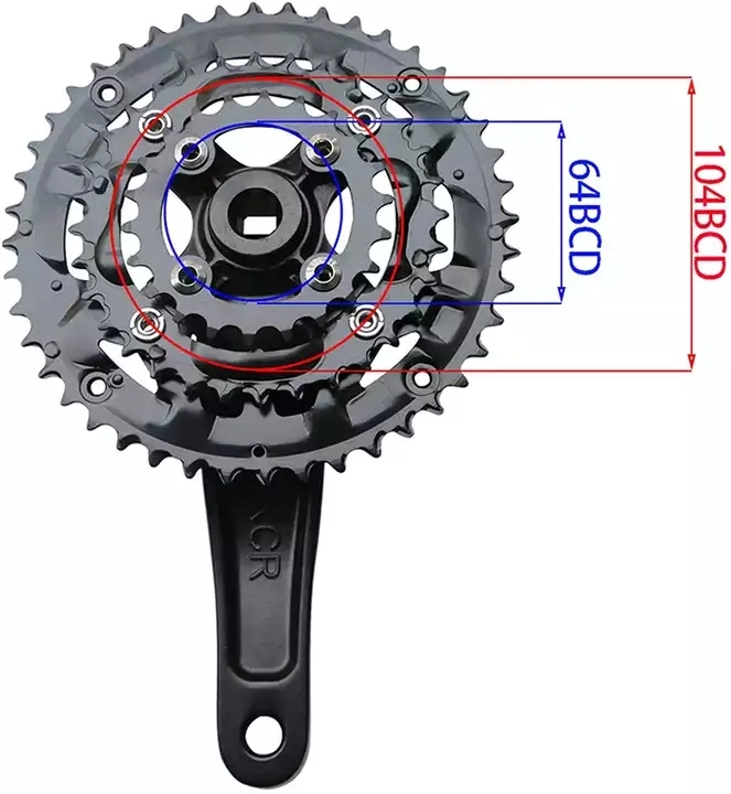 China Manufacturer Mountain Bike and Bicycle Parts Chainwheel Teeth 24/34/42t Crankset