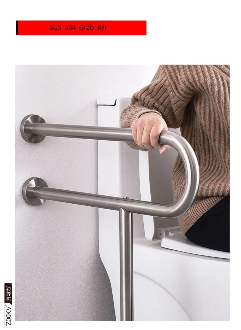 Stainless Steel Nylon Plastic Handle Straight Urinal Bath Tub Bathroom Handicap Safety Grab Rails Grab Bar for Elderly Shower Toilet