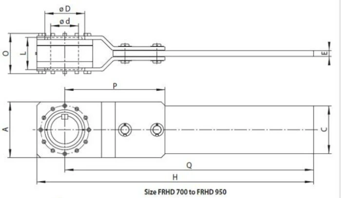 Frhd700-1800 Series Sealed Complete Sprag Type Backstop Freewheels with Torque Arm