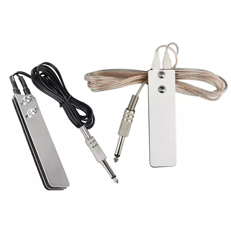 New Arrived Stainless Steel Long Clip Cord Tattoo Foot Switch Pedal for Tattoo Accessory