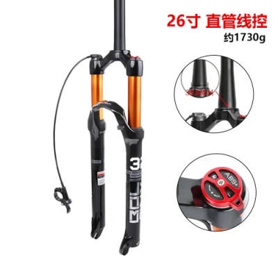 Manufacturers Mountain Bike Front Fork Shock Absorber Air Pressure 26 27.5 Magnesium Alloy Bicycle Front Fork Air Fork